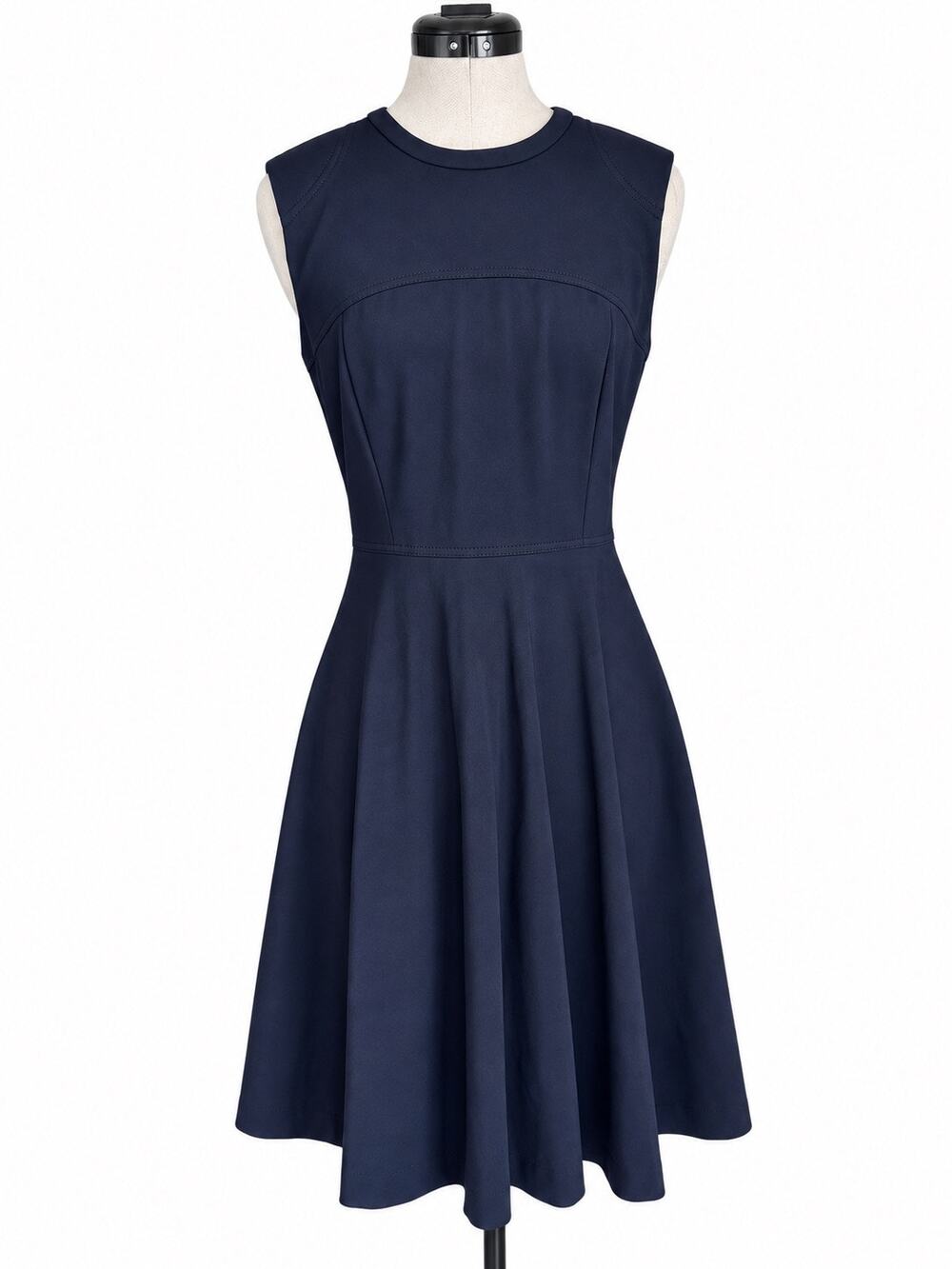Magaschoni Black Fit & Flare Sleeveless Dress